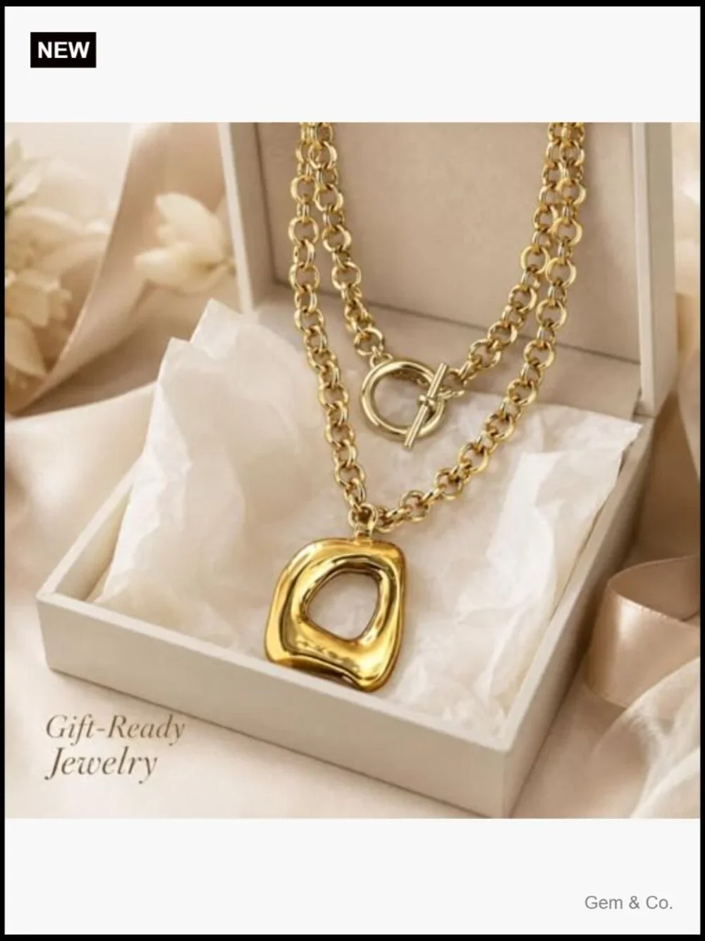 Layered Statement Pendant Necklace Chunky Jewelry Trendy 2026